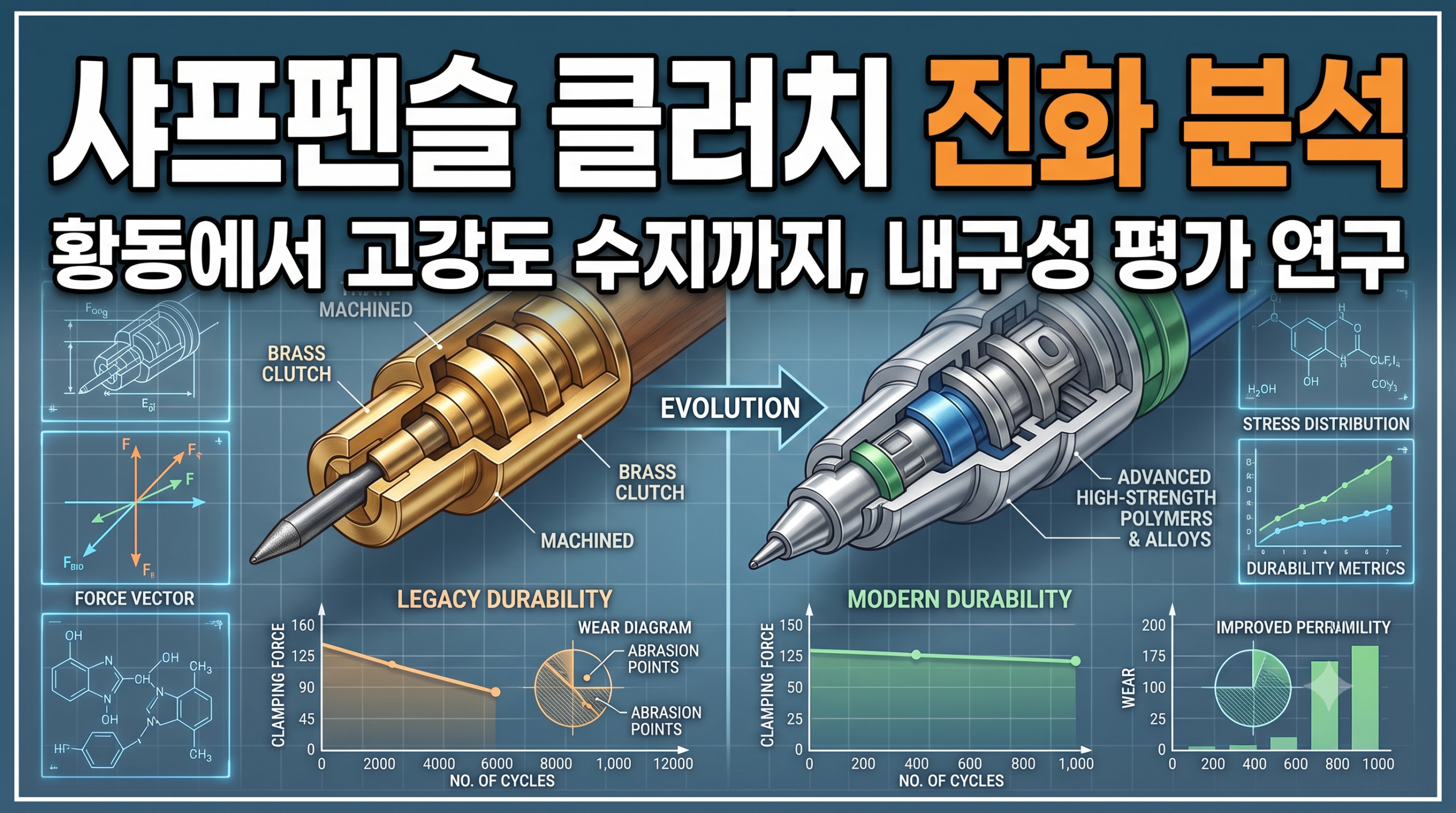 샤프펜슬 클러치 구조의 진화와 내구성 평가